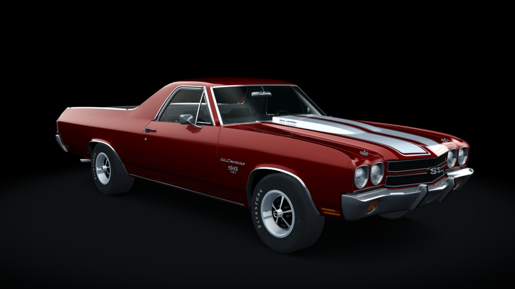 Chevrolet El Camino SS 454, skin Black Cherry Metallic