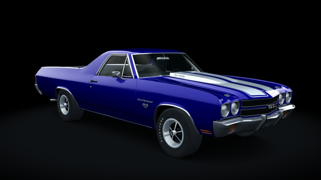 Chevrolet El Camino SS 454, skin Fathom Blue Metallic