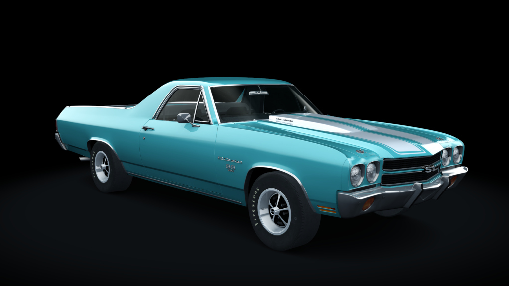 Chevrolet El Camino SS 454, skin Misty Torquoise Metallic