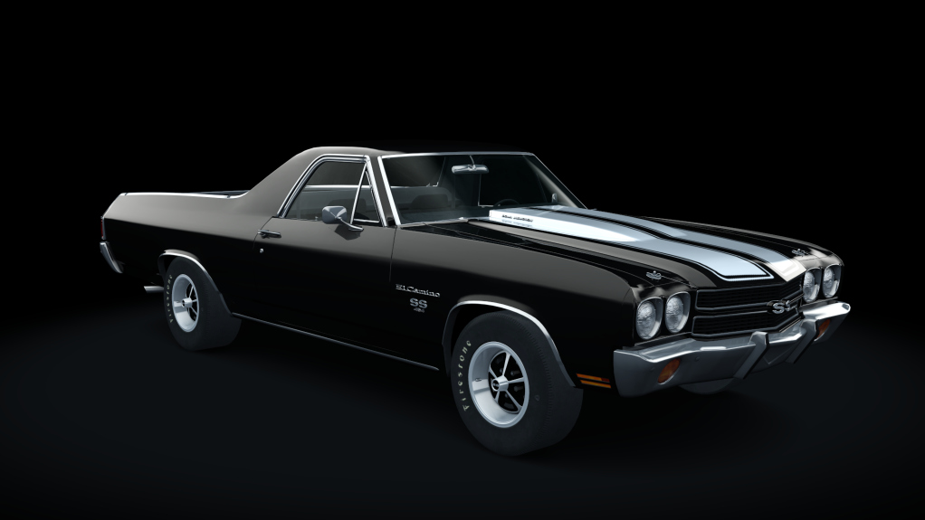 Chevrolet El Camino SS 454, skin Tuxedo Black