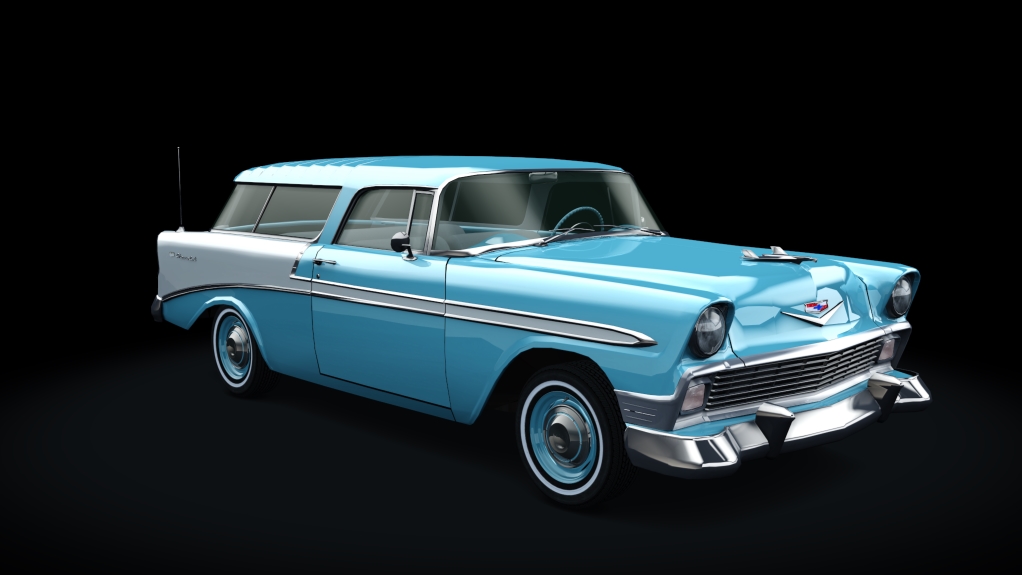 Chevrolet Bel Air Nomad 1956, skin nassau_blue