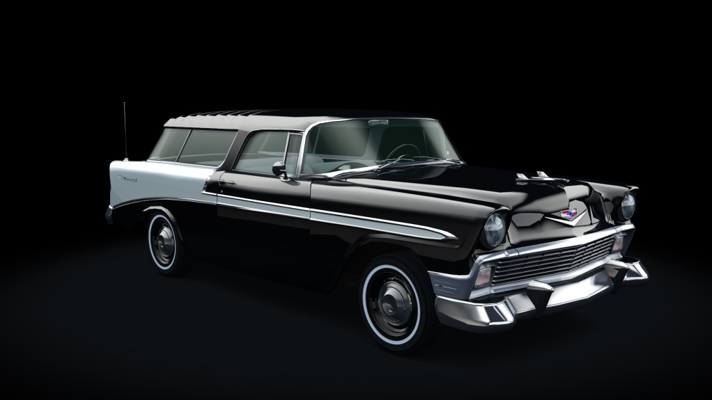 Chevrolet Bel Air Nomad 1956, skin onyx_black