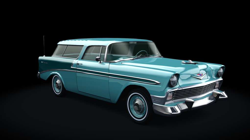 Chevrolet Bel Air Nomad 1956, skin pinecrest_green