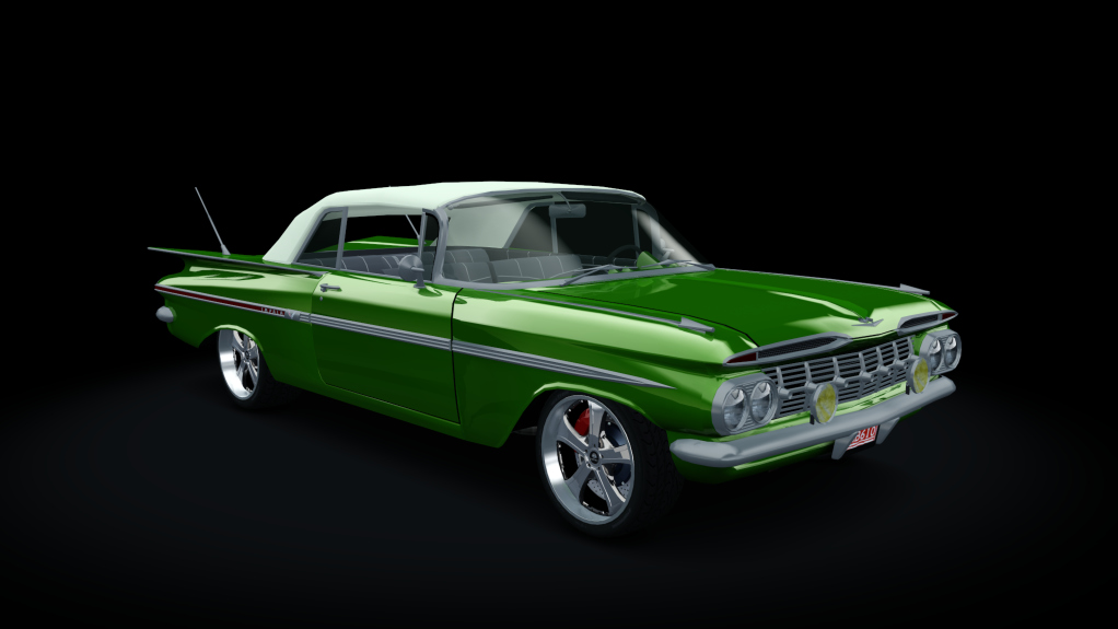 Chevy Impala 1959 Street Tuned, skin green