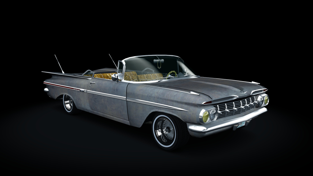 Chevy Impala 1959 Convertible Lowrider, skin metal