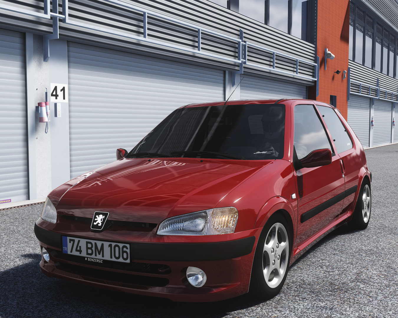 Peugeot 106 GTI, skin rouge_vallelunga