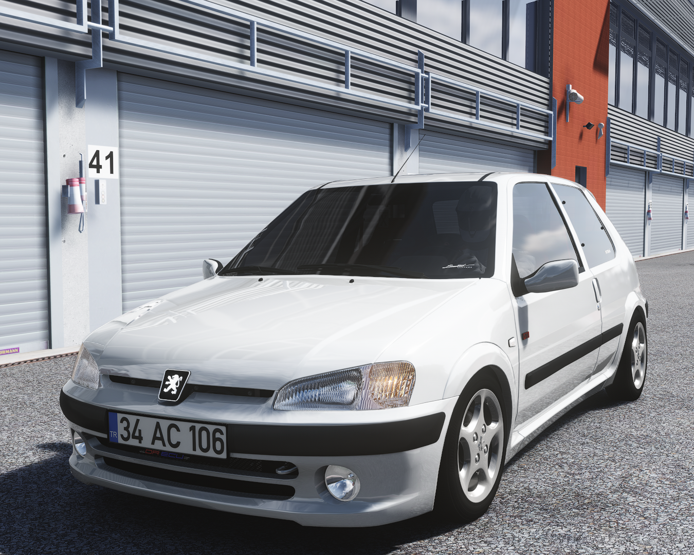 Peugeot 106 GTI, skin white