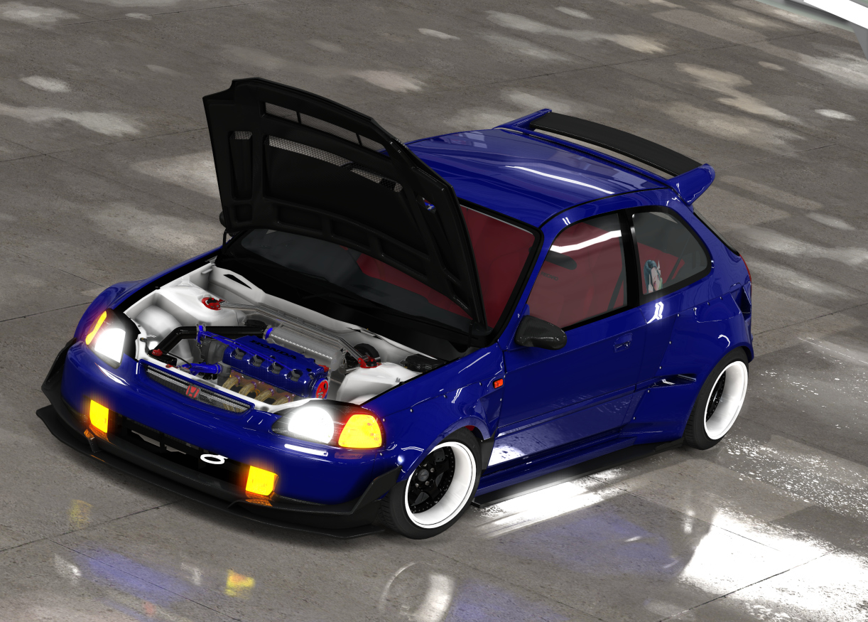 EU3 CIVIC EK, skin BLUE