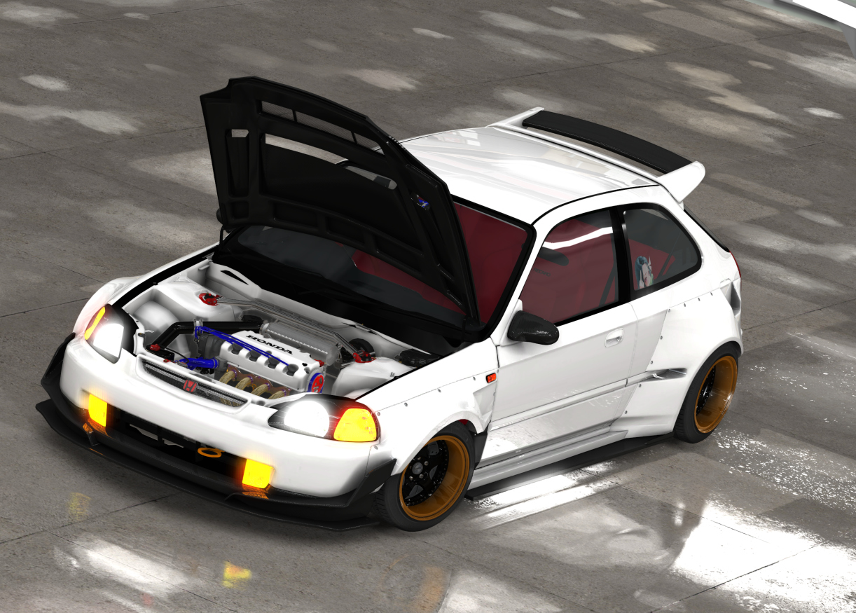 EU3 CIVIC EK, skin WHITE-bronze