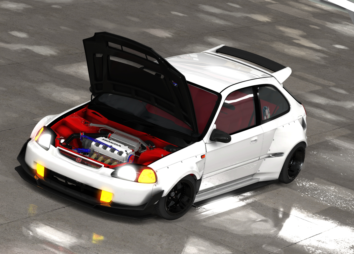 EU3 CIVIC EK, skin WHITE