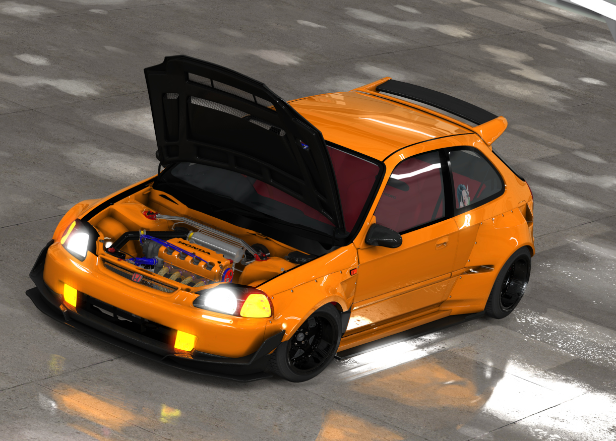 EU3 CIVIC EK, skin YELLOW