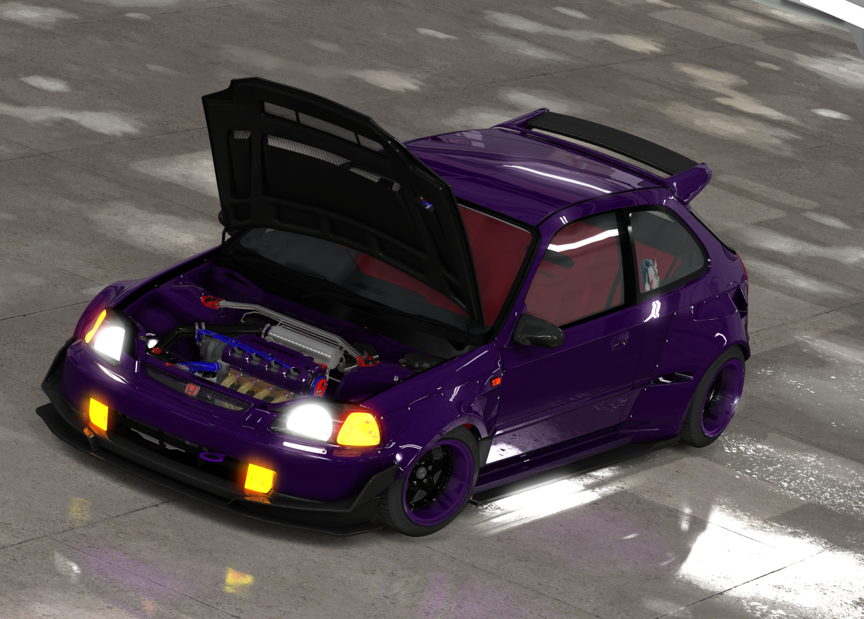 EU3 CIVIC EK, skin purple