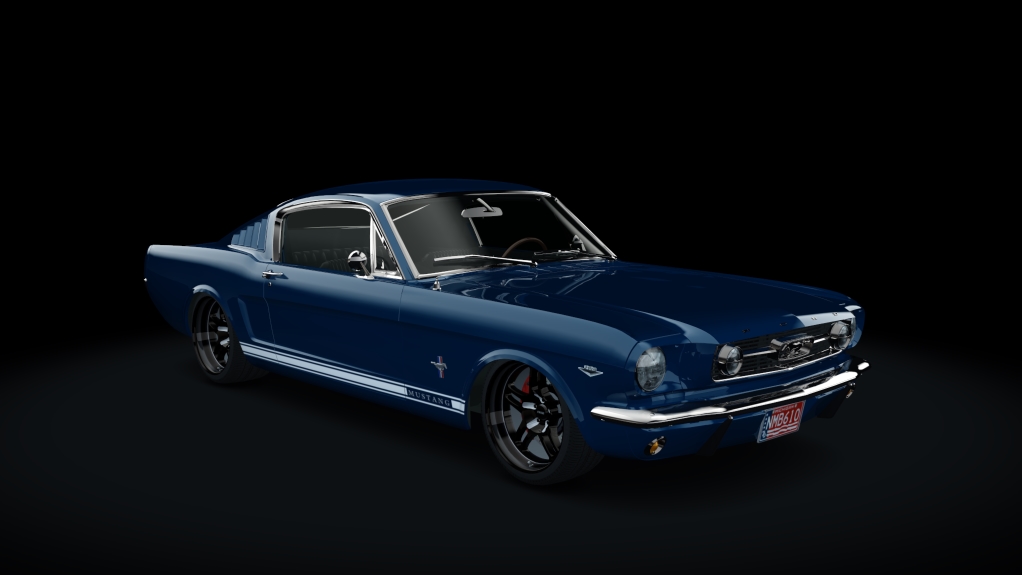 Ford Mustang 1966 Fastback 2+2 Challenger Special, skin blue_white