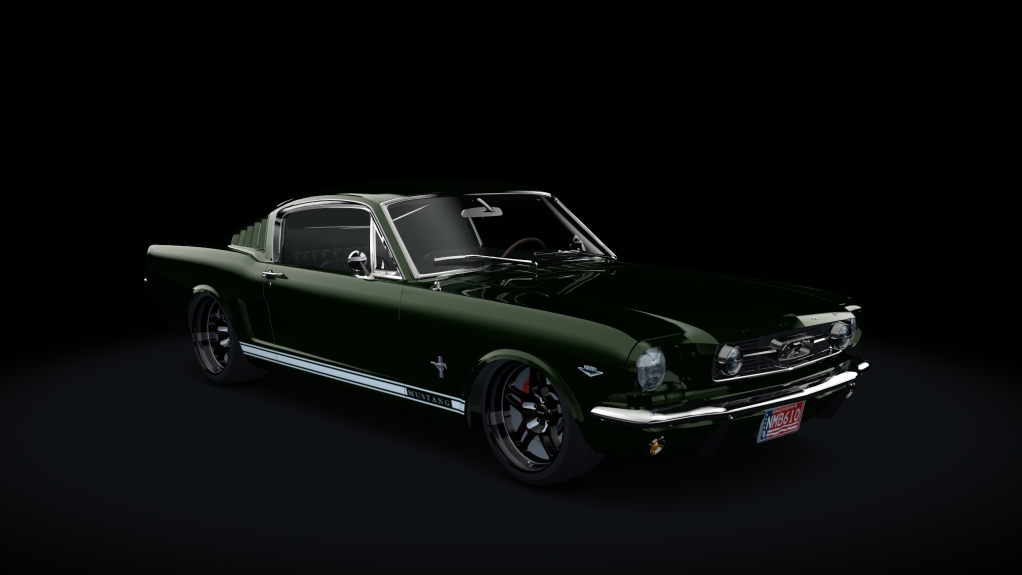 Ford Mustang 1966 Fastback 2+2 Challenger Special, skin green_white