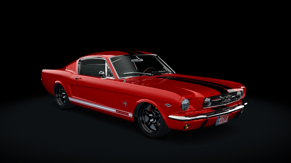 Ford Mustang 1966 Fastback 2+2 Challenger Special, skin red_white