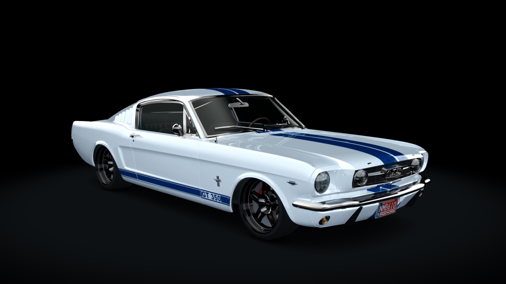 Ford Mustang 1966 Fastback 2+2 Challenger Special, skin white_blue