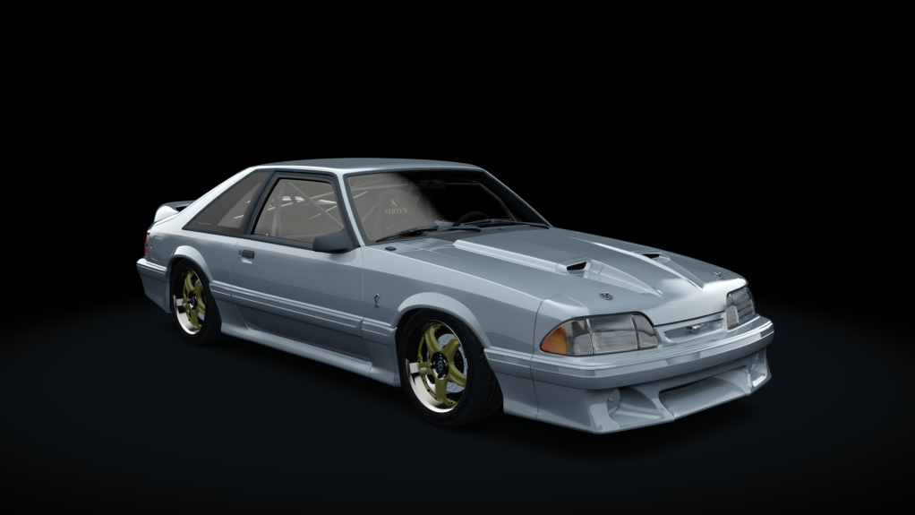 Ford Mustang Foxbody, skin grey_black