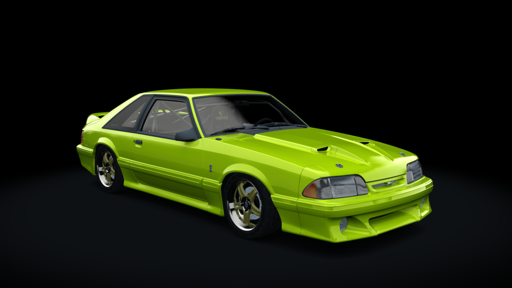 Ford Mustang Foxbody, skin lime_black