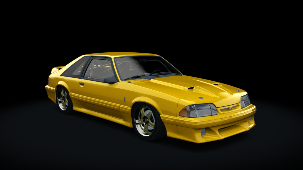 Ford Mustang Foxbody, skin orange_black