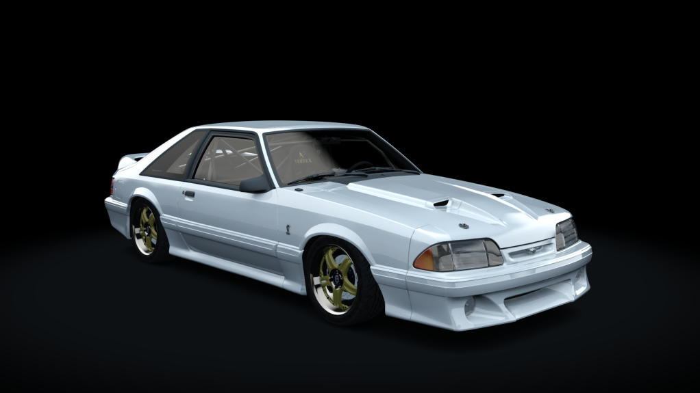 Ford Mustang Foxbody, skin white_blue