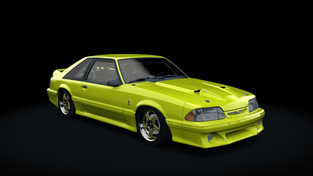 Ford Mustang Foxbody, skin yellow_black