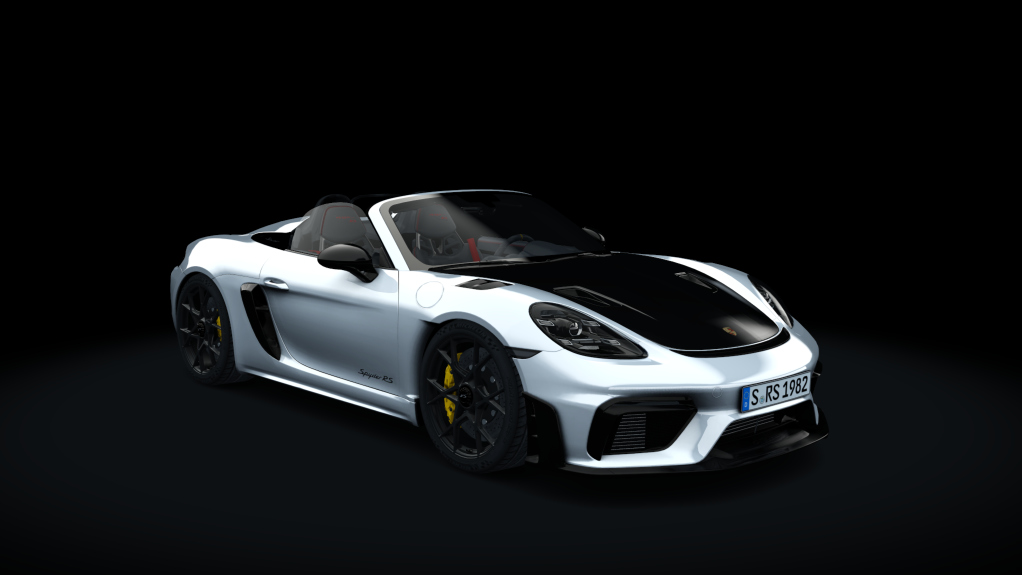 Porsche 718 Spyder RS (982) Weissach Package, skin Carrara White Metallic