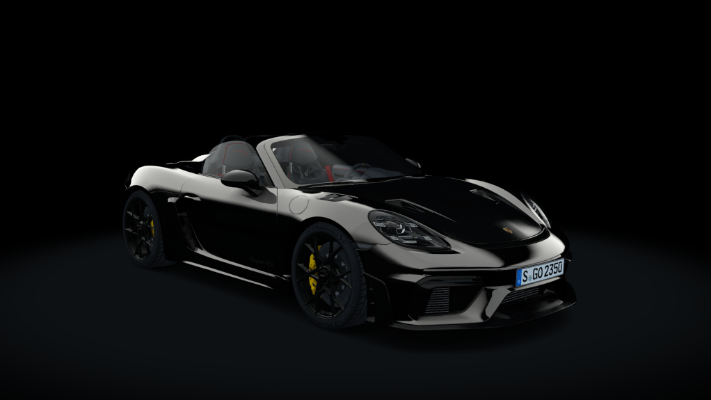 Porsche 718 Spyder RS (982) Weissach Package, skin Jet Black Metallic