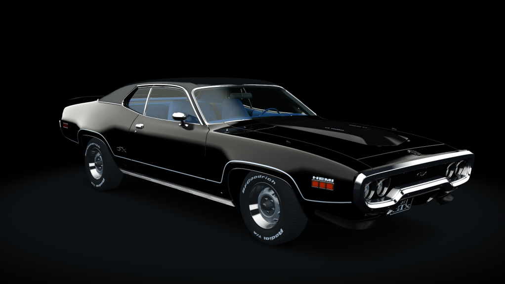 1971  Plymouth GTX 426 Hemi, skin formal_black