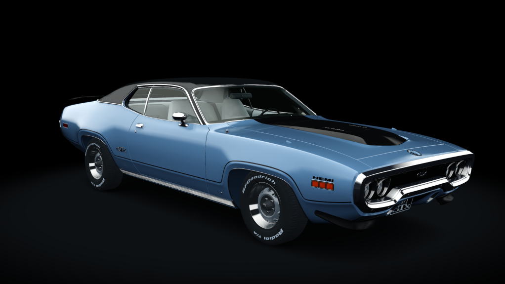 1971  Plymouth GTX 426 Hemi, skin glacier_blue_met