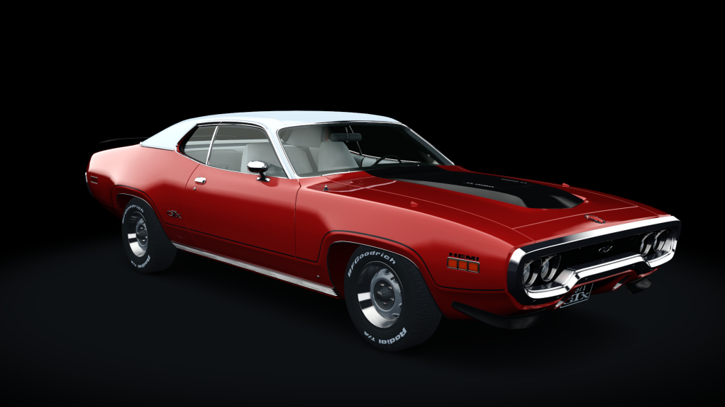 1971  Plymouth GTX 426 Hemi, skin rallye_red