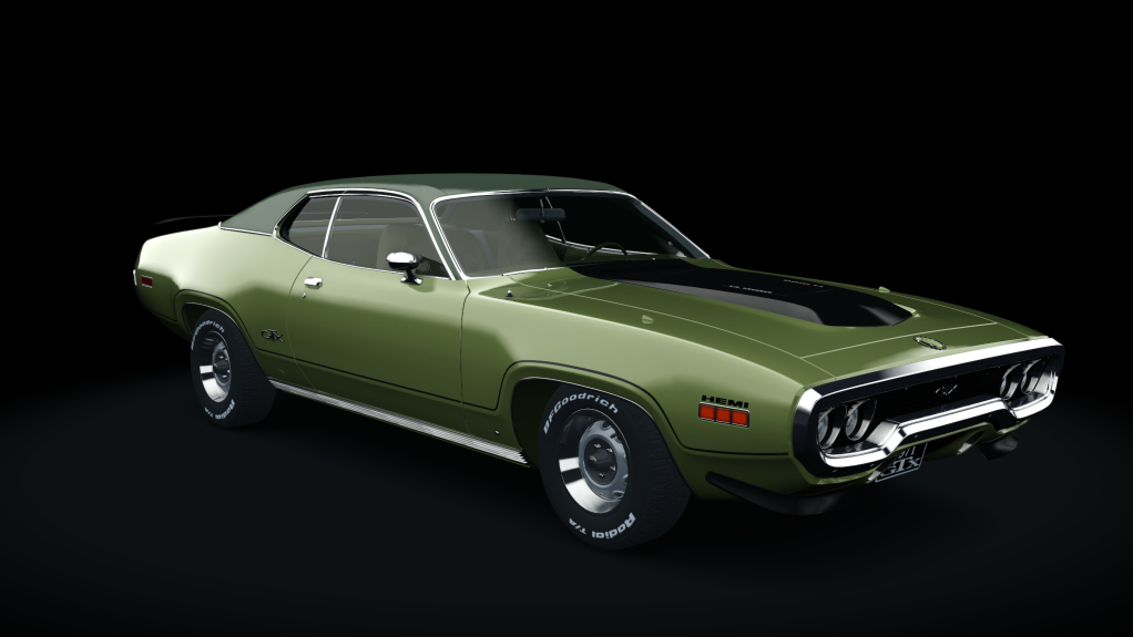 1971  Plymouth GTX 426 Hemi, skin sherwood_green_met