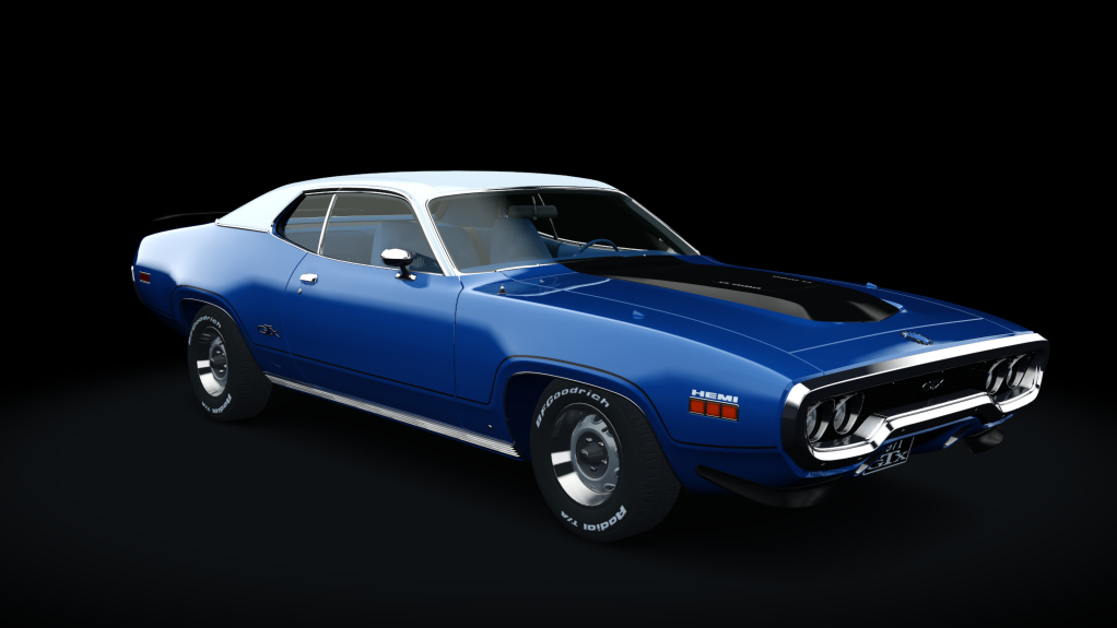 1971  Plymouth GTX 426 Hemi, skin true_blue_met