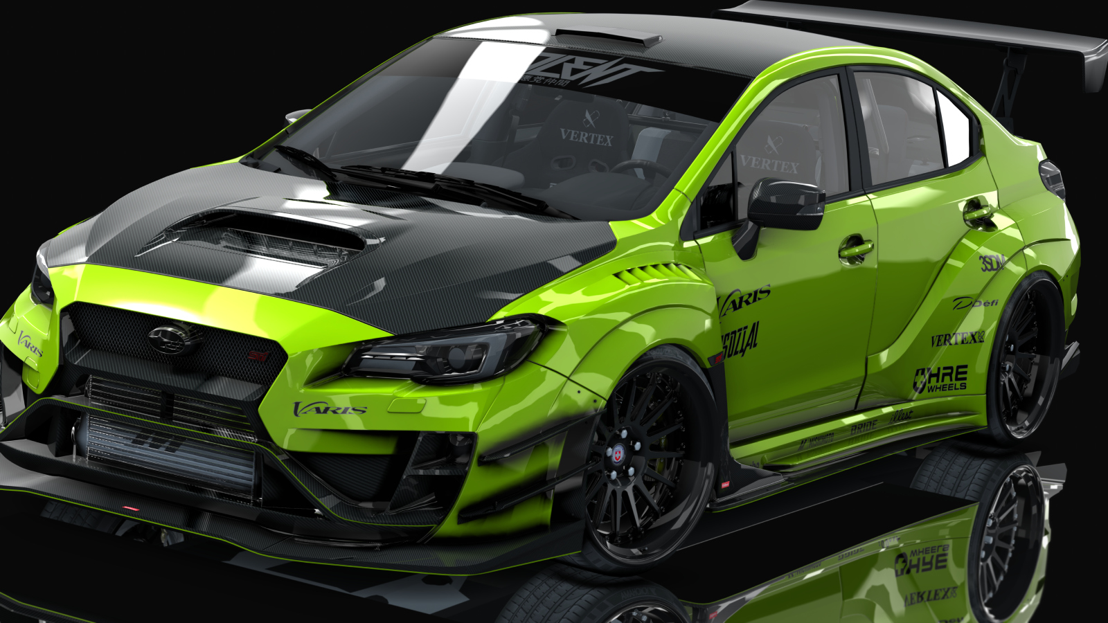 Subaru WRX STi 2016 Varis Kit By HitachiMedia, skin Toxic_Green