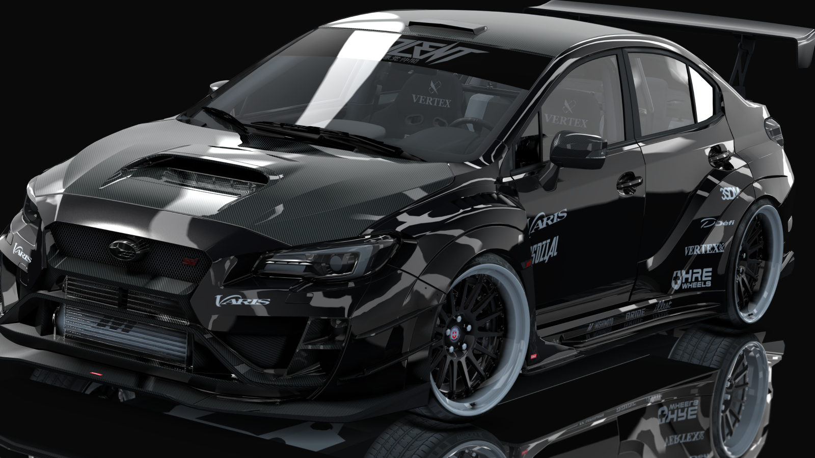 Subaru WRX STi 2016 Varis Kit By HitachiMedia, skin dark_gray_metallic