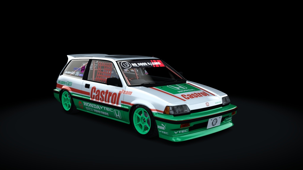 Honda Civic kanjo Hellspec, skin Castrol