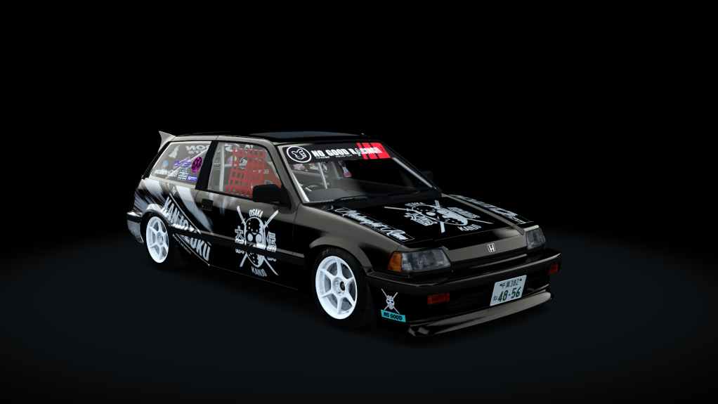 Honda Civic kanjo Hellspec, skin Kanjo_black