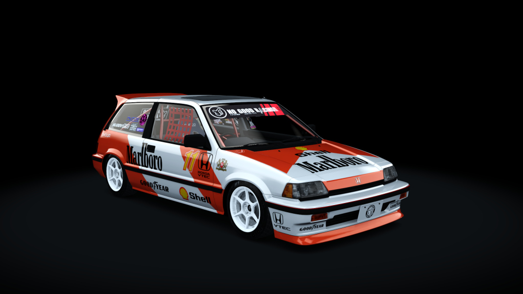 Honda Civic kanjo Hellspec, skin MclarenMarlboro