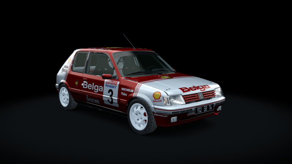 Peugeot 205 GTI gr A, skin Team_Belga