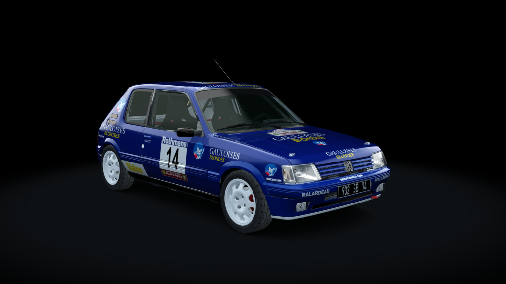 Peugeot 205 GTI gr A, skin Team_Triple_9