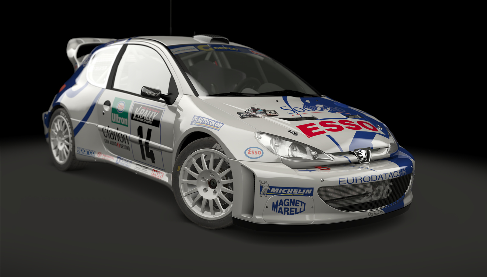 Peugeot 206 WRC, skin Delecour_1999