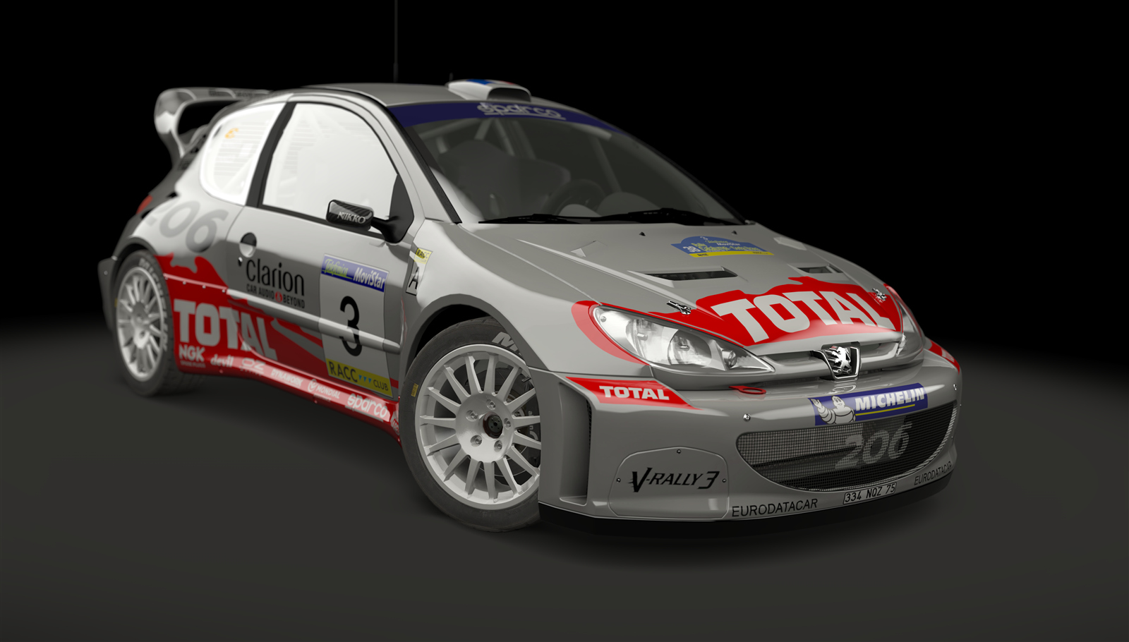 Peugeot 206 WRC, skin Gilles_Panizzi_Catalunya_2002