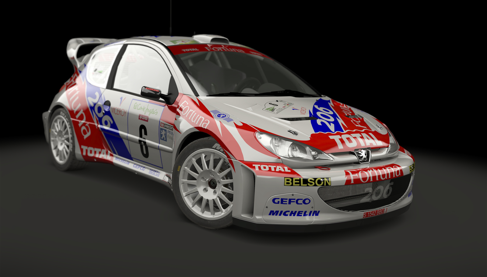 Peugeot 206 WRC, skin Luis_Monzon_2001