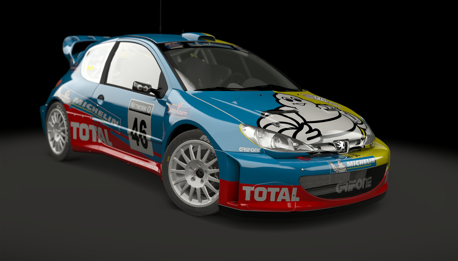 Peugeot 206 WRC, skin Rossi