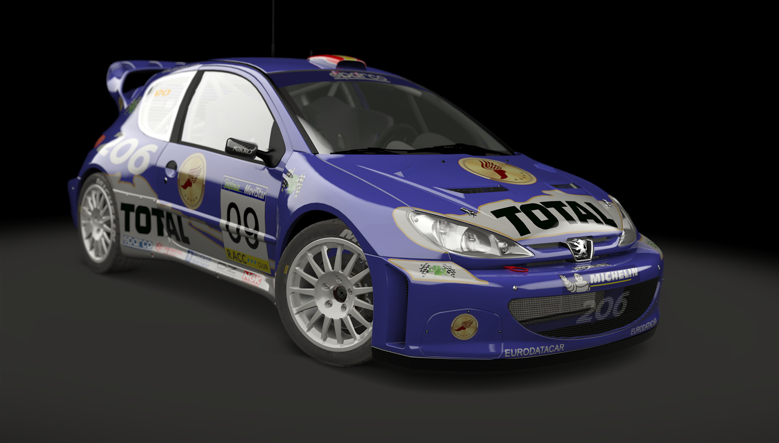 Peugeot 206 WRC, skin Verdes_garage