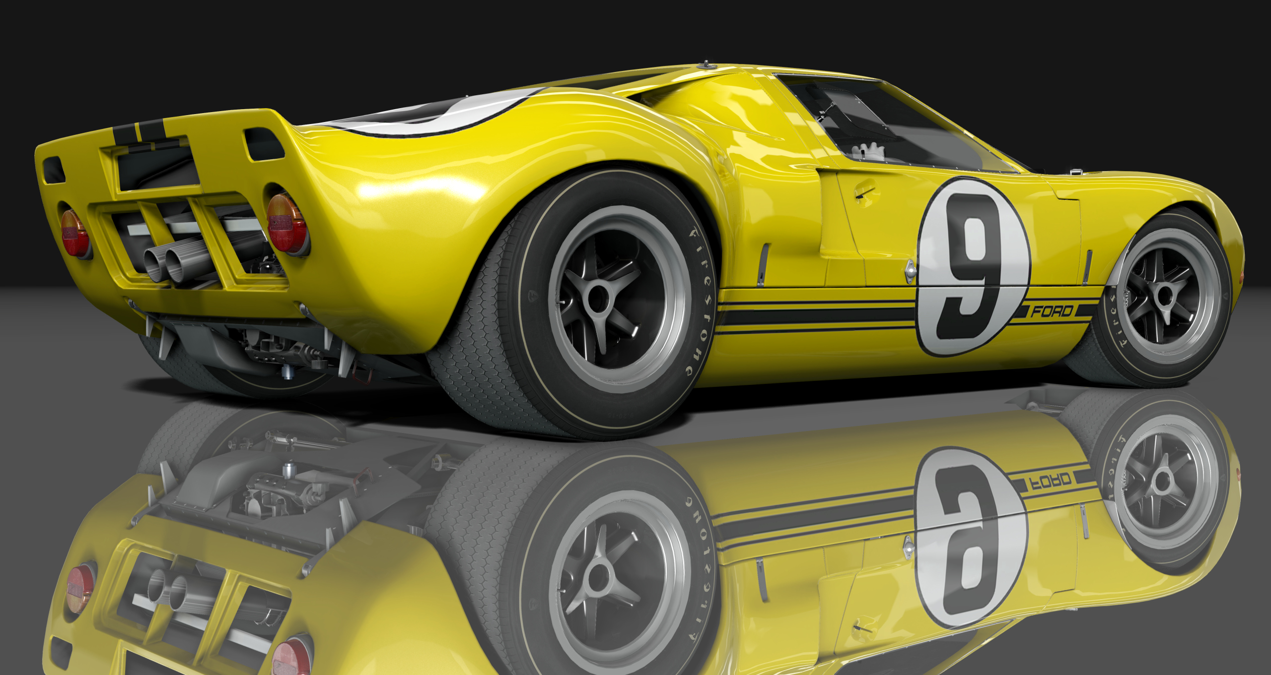 Ford GT40 451 CI, skin yellow_stripes