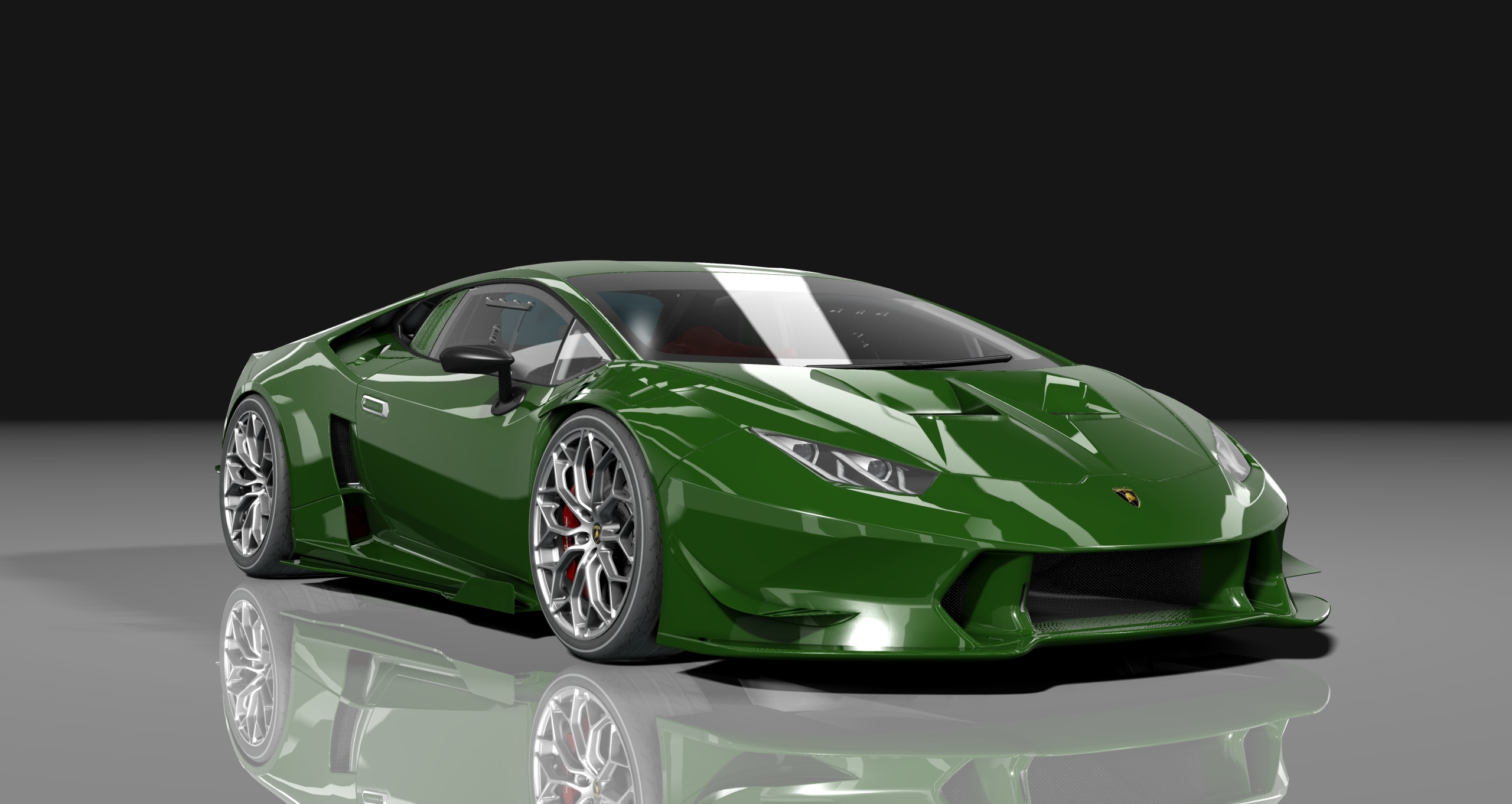 Lamborghini Huracan UGR R1700, skin green_army