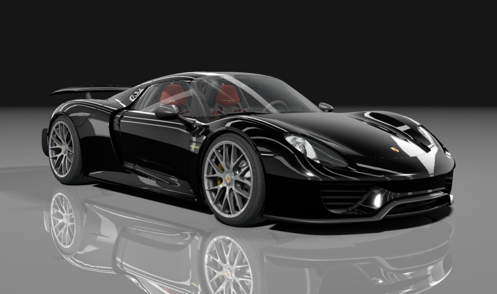 Porsche 918 Spyder VR1100, skin Black_jet_red