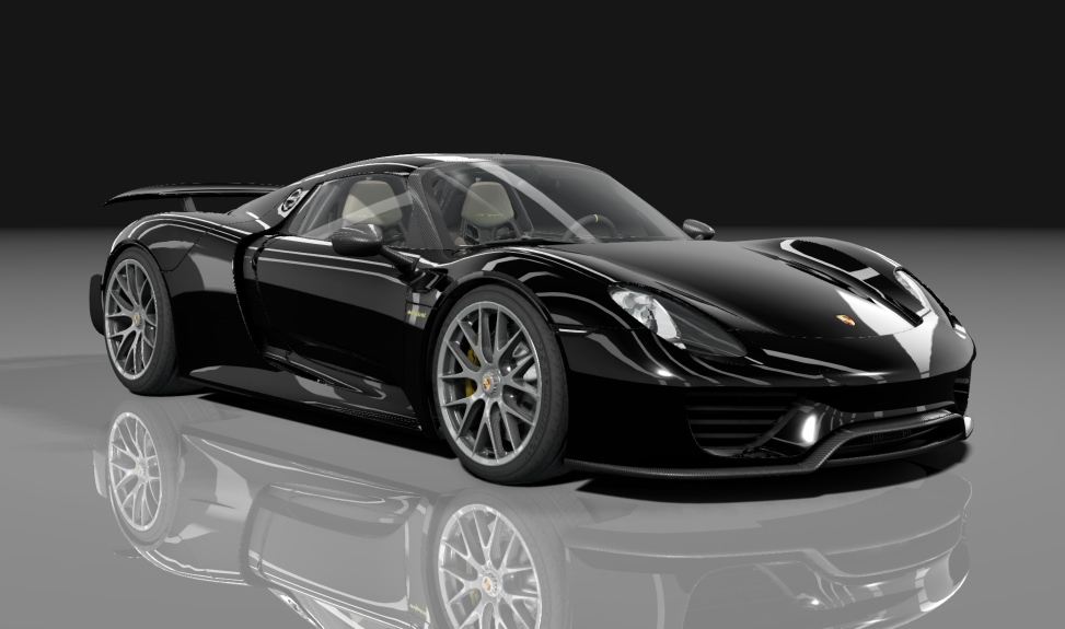 Porsche 918 Spyder VR1100, skin Black_metallic_green