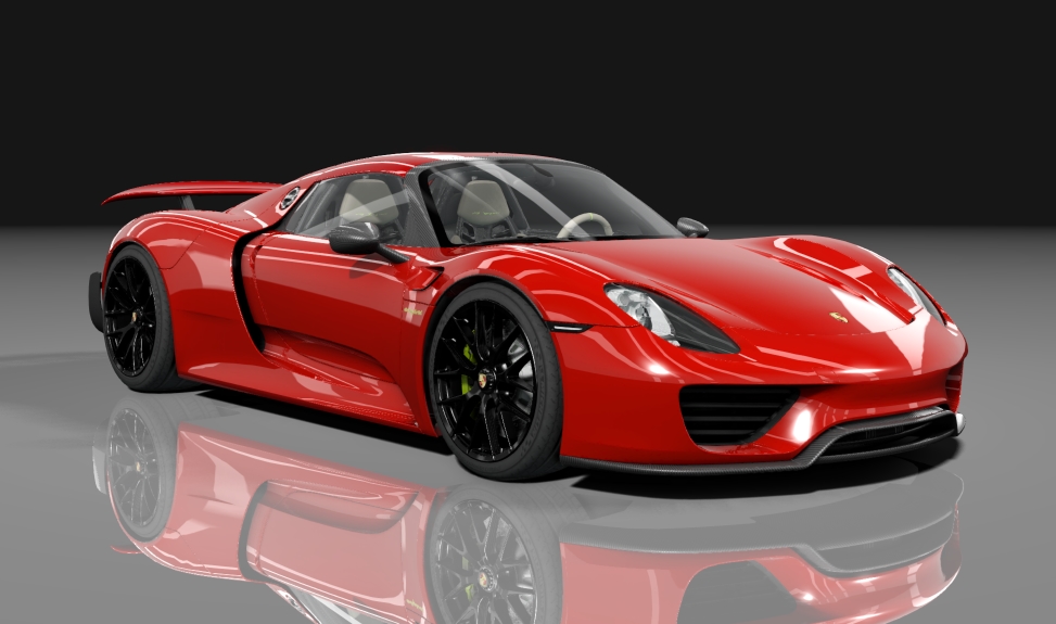 Porsche 918 Spyder VR1100, skin Red_Guards_black