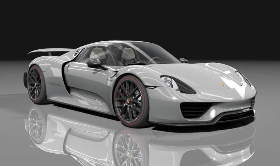 Porsche 918 Spyder VR1100, skin White_blackwheels